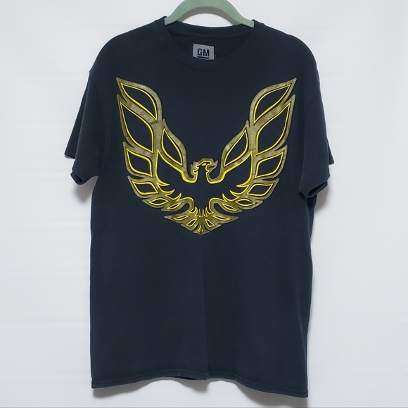 Pontiac Firebird emblem GM General Motors 80s Muscle Car Medium black t-shirt - Picture 1 of 3